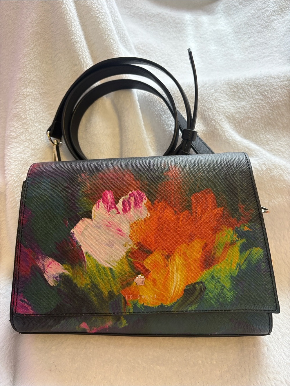 Ted Baker Sanama Paintbrush Floral Print Crossbody Bag